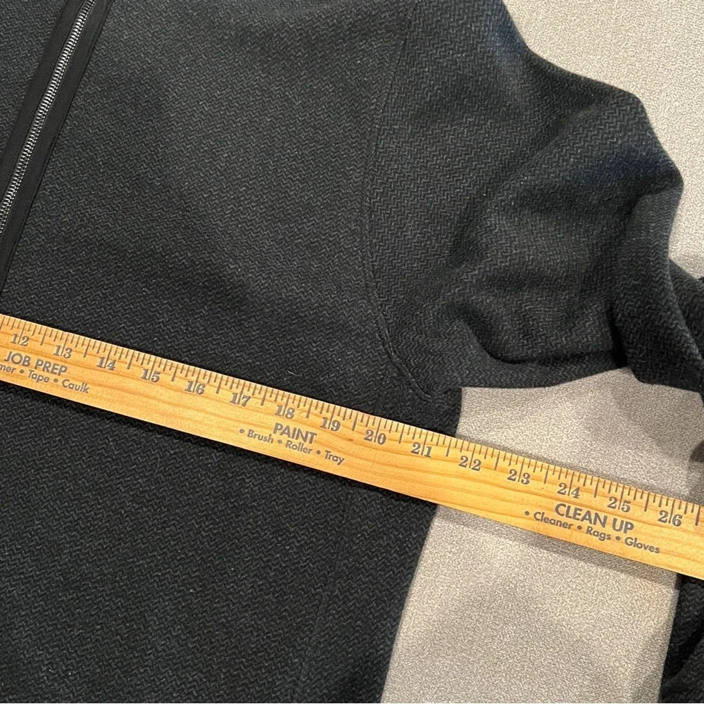 Perry Ellis Men’s Full Zip Rib Knit Ottoman Collard Sweater Black Size L